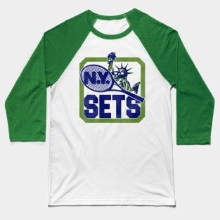 New York Sets Defunct 70s Tennis Team Baseball T-Shirt